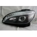 Mercedes C Class W204 07-11 Black Projector Headlamp w Bar